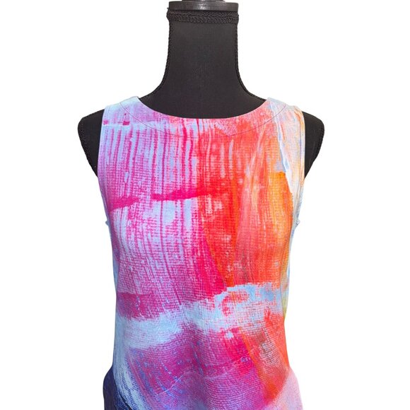 New Claire Desjardins Multi-Color S/P Bamboo Dress  Wrinkle Free Travel Office - Picture 4 of 11